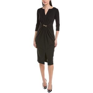 Joseph Ribkoff Womens  Solid Midi Dress, Black